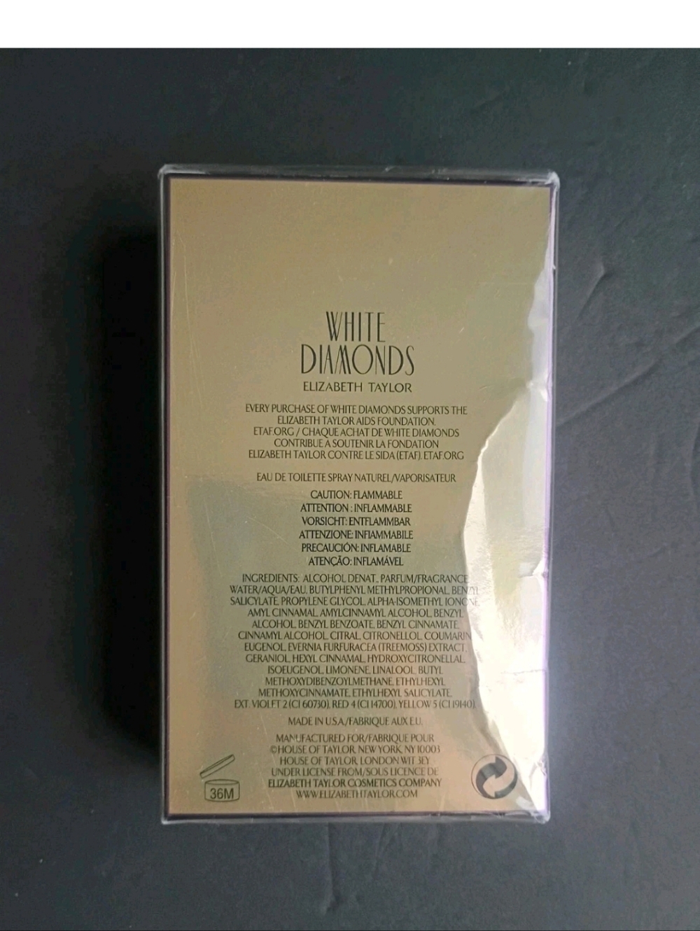 White Diamonds Elizabeth Taylor Eau De Toilette Spray Naturel .5 Fl Oz Sealed - Picture 3 of 5